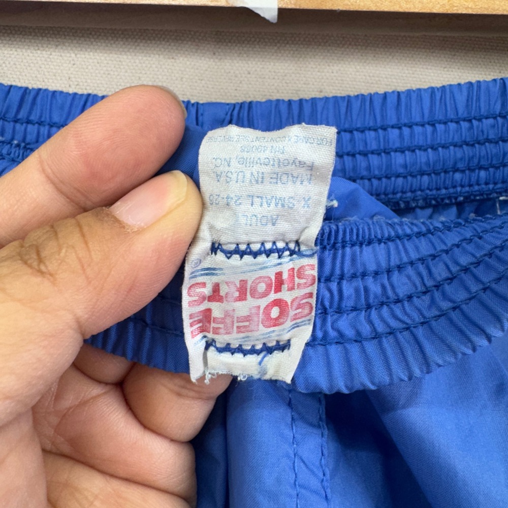 Soffe Vintage Soccer Shorts Womens XS Blue Eureka Soccer Club 1980s Retro Sporty - Picture 3 of 8